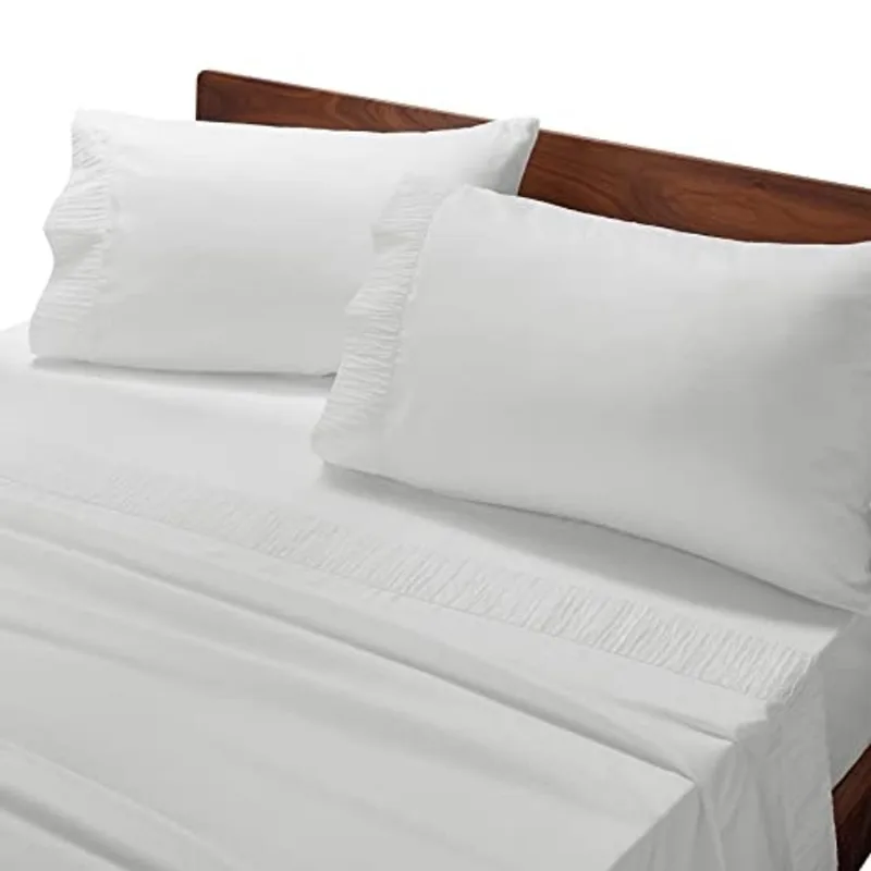 Bedsure White King Sheets Set - Macio 1800 King Bed Sheets, 4 Peças De Folhas de Microfibra para King Size Bed