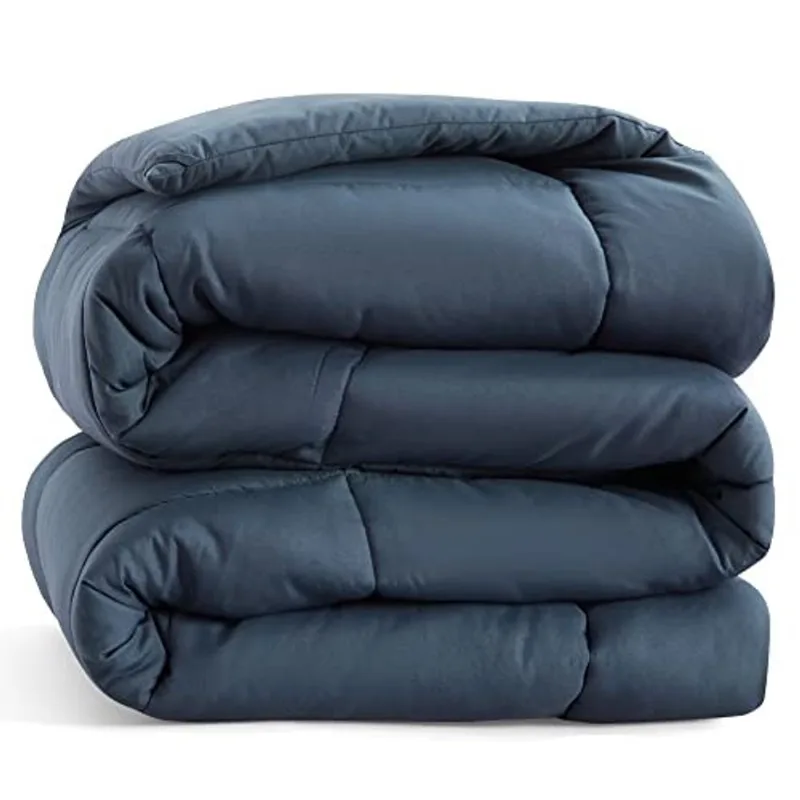 Bedsure Duvet Insert King Comforter Navy - All Season Acolchoado Conforto Alternativo para Cama Rei, 300GSM Mashine Lavable Microfiber Bedding Comforter com Guias de Canto