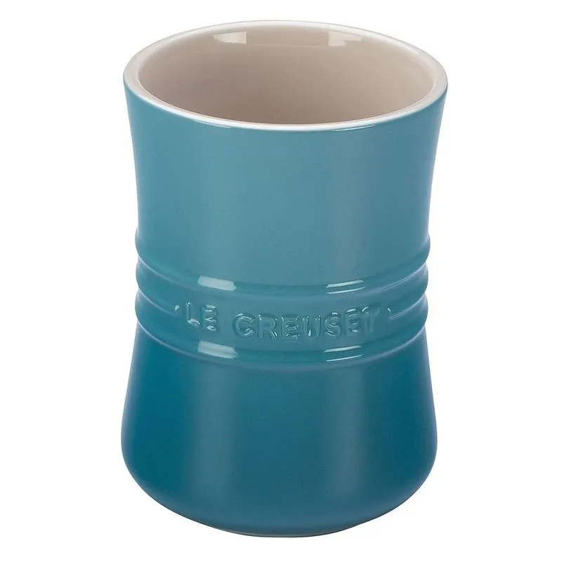 PORTA UTENSILIOS LE CREUSET SIGNATURE 1L EM CERÂMICA AZUL CARIBE 71502101700001