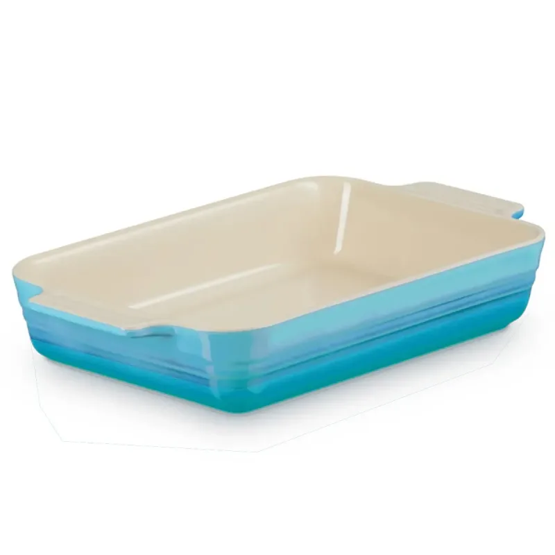 Travessa Le Creuset Retangular 25 CM Clc Azul Caribe - 02.19.0400170