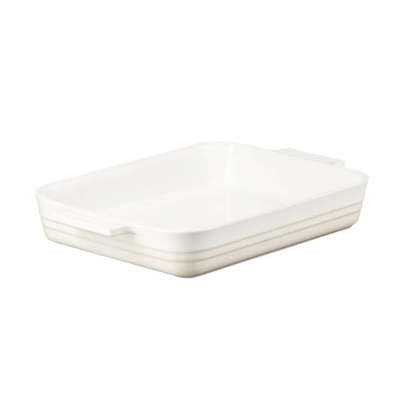 Travessa Retangular de Cerâmica Classic 32 cm Meringue Le Creuset