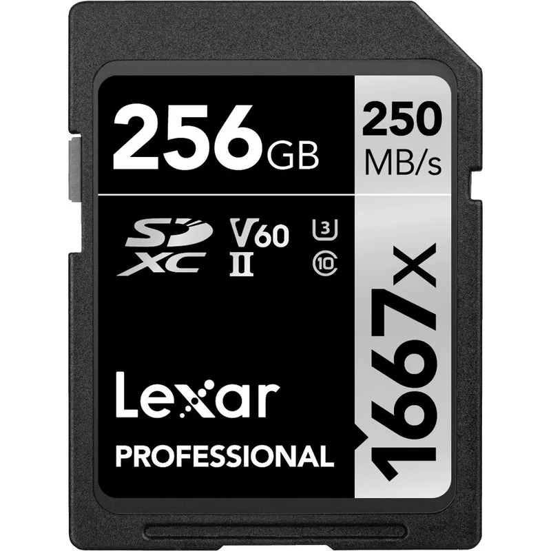 Cartão SDXC 256Gb Lexar Silver 1667x 250Mb/s UHS-II / V60 / U3 / Classe 10