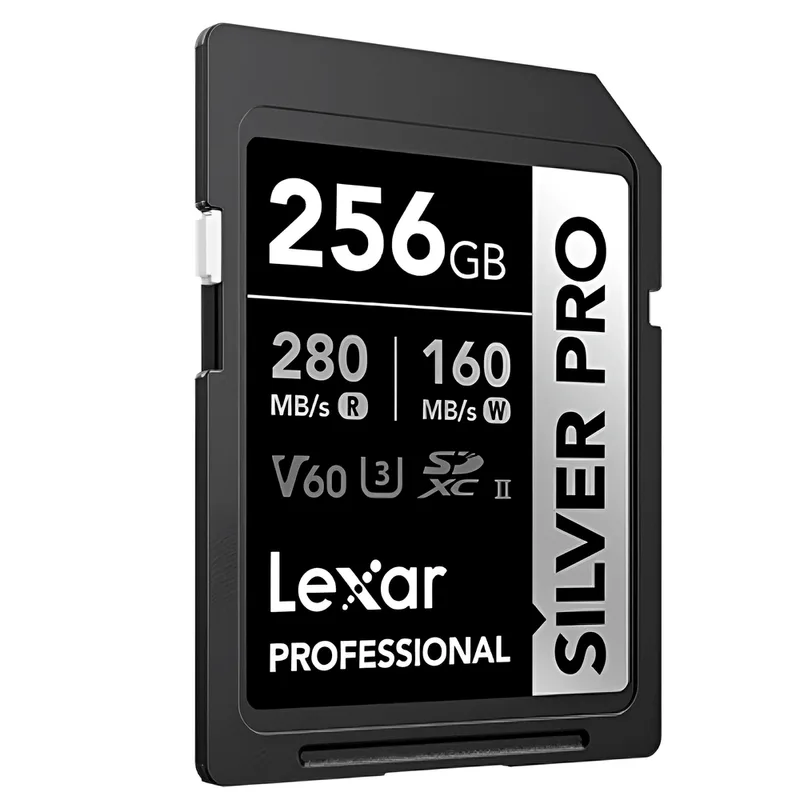Cartão SDXC 256Gb Lexar Silver Pro 280Mb/s 4K UHS-II V60 U3 Classe 10