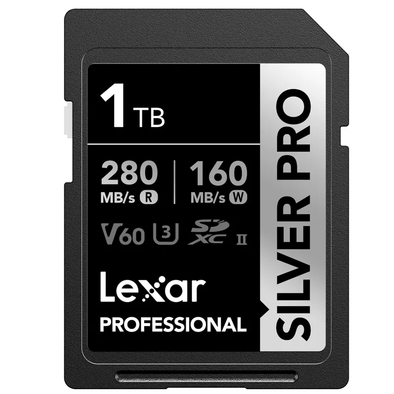 Cartão SDXC 1TB Lexar Silver Pro 4K 280Mb/s UHS-II / V60 / U3