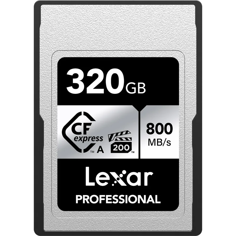 Cartão Memória Lexar 320GB CFexpress Type A Silver 800mb/s PCIe 3.0 Profissional