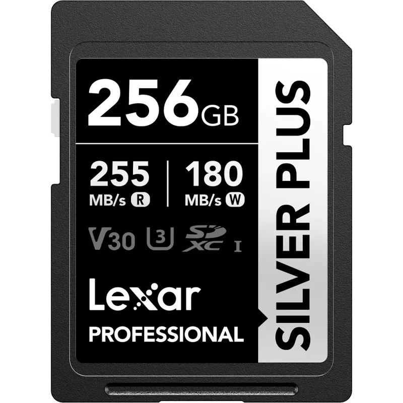 Cartão SDXC 256Gb Lexar Silver Plus Professional 255MB/s 4K UHS-I V30 U3