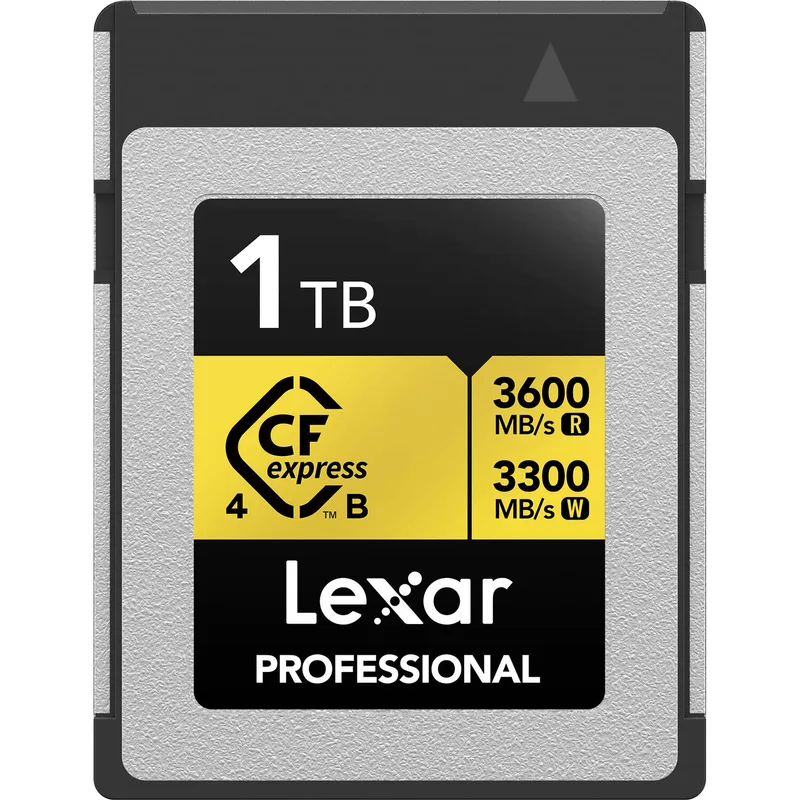 Cartão CFexpress Type B 1TB Lexar Gold Professional 3600MB/s PCIe 4.0 8K RAW