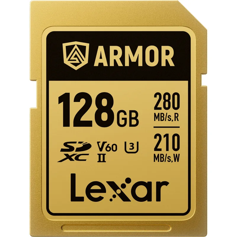 Cartão SDXC 128Gb Lexar ARMOR Gold 280Mb/S UHS-II V60 U3 IP68