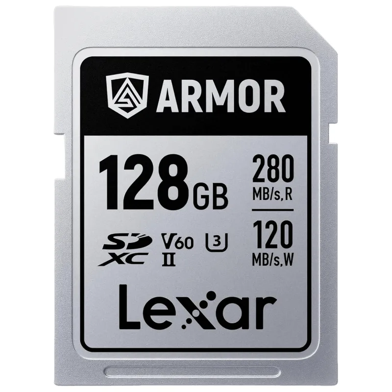 Cartão SDXC 128Gb Lexar ARMOR Silver Pro 280Mb/S UHS-II V60 U3 IP68