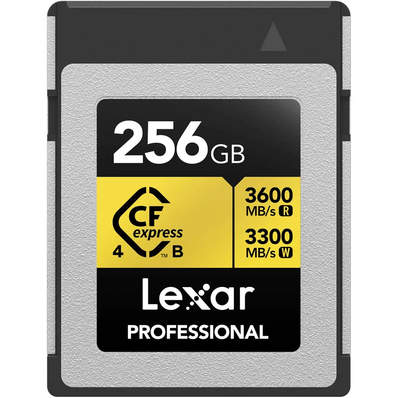 Cartão CFexpress Type B 256GB Lexar Professional GOLD 3600MB/s PCIe 4.0 8K RAW