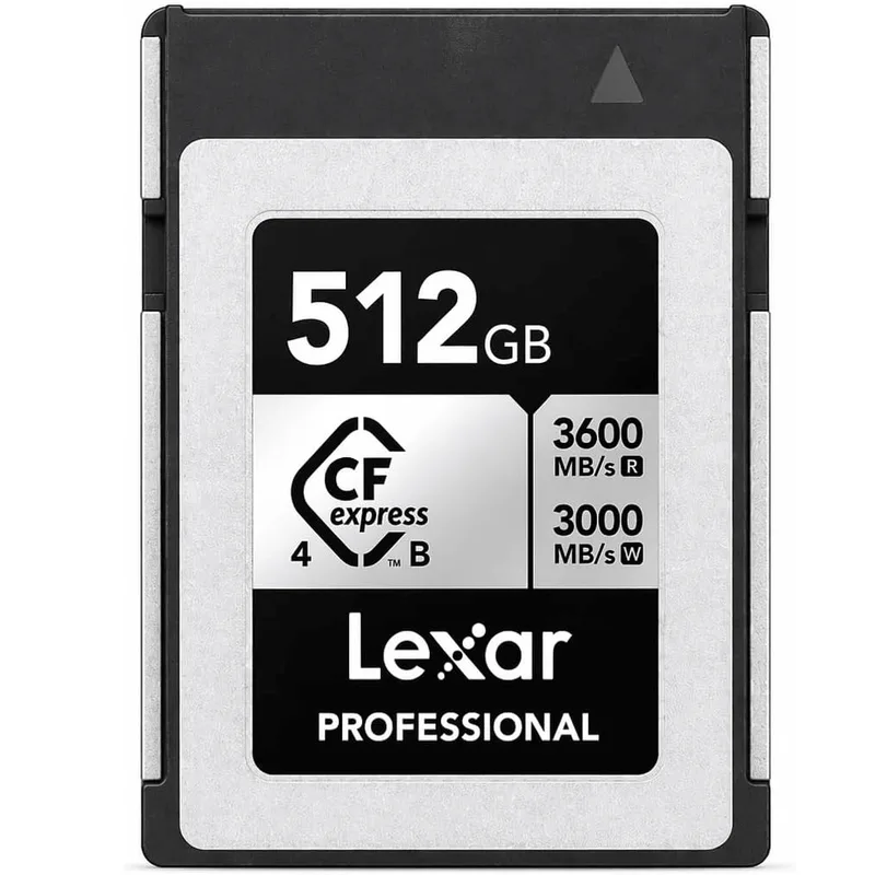 Cartão CFexpress Type B 512GB Lexar Professional SILVER 3600MB/s PCIe 4.0 8K RAW