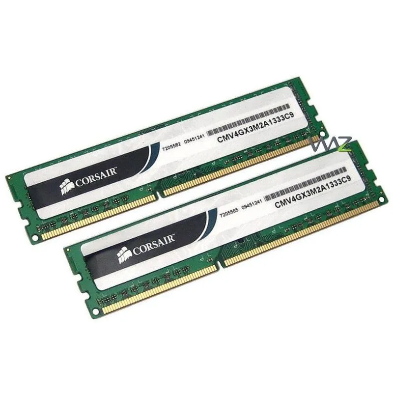Memória DDR3 - 4GB (2x 2GB) / 1.333MHz - Corsair Value - CMV4GX3M2A1333C9