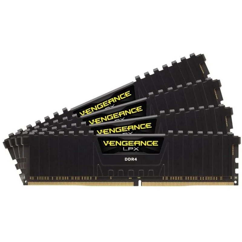 Memória DDR4 - 16GB (4x 4GB) / 2.400MHz - Corsair Vengeance LPX - CMK16GX4M4A2400C14
