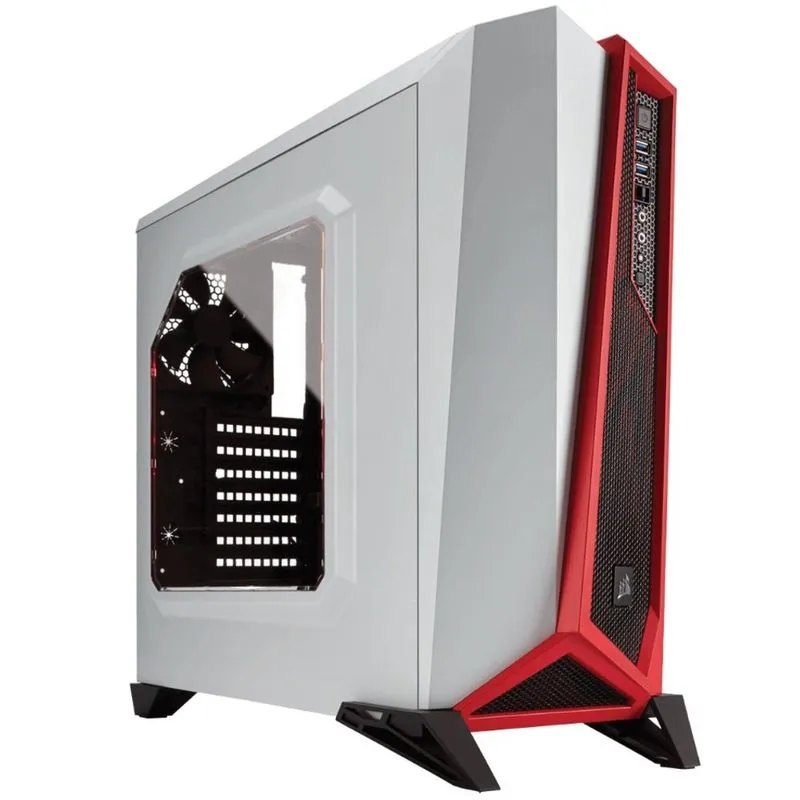 Gabinete ATX - Corsair Carbide SPEC-ALPHA - Branco/Vermelho - CC-9011083-WW