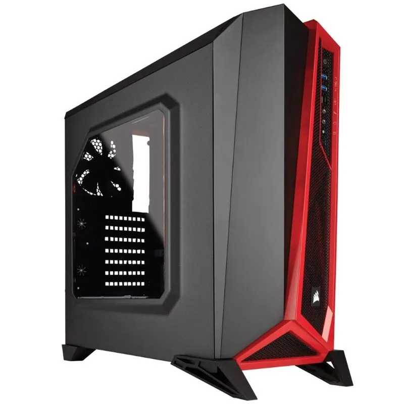 Gabinete ATX - Corsair Carbide SPEC-ALPHA - Preto/Vermelho - CC-9011085-WW