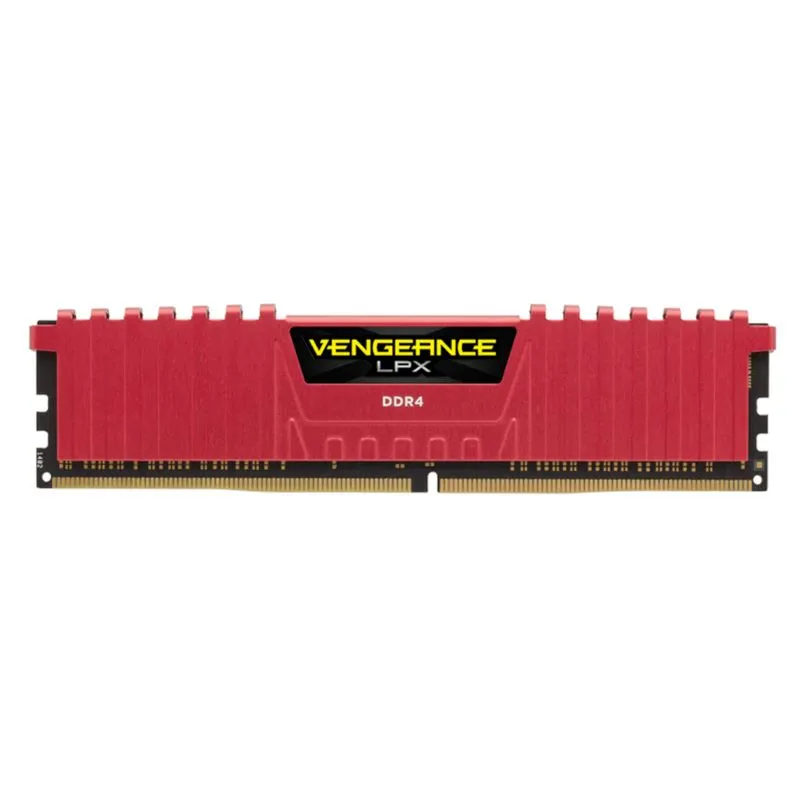 Memória DDR4 - 8GB (1x 8GB) / 2.666MHz - Corsair Vengeance LPX Red - CMK8GX4M1A2666C16R