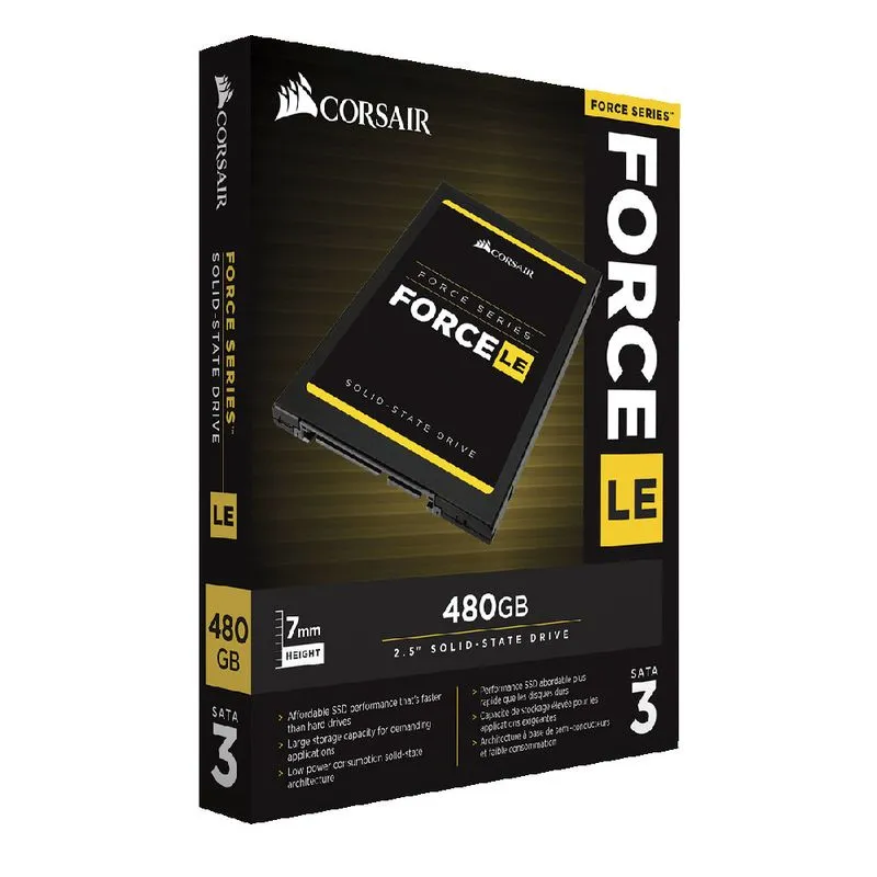 SSD - 2,5pol / SATA3 - 480GB - Corsair Force LE - CSSD-F480GBLEB