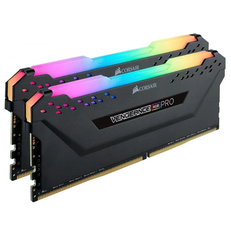 Memória DDR4 - 16GB (2x 8GB) / 3.000MHz - Corsair Vengeance RGB Pro Black - CMW16GX4M2C3000C15