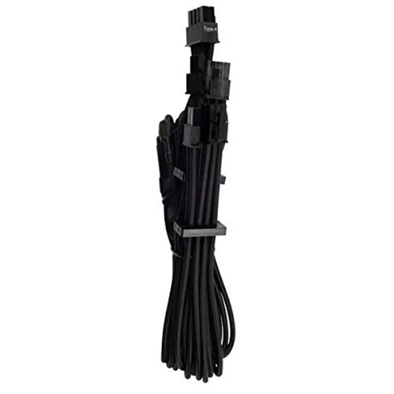 Cabos PCIe (Dual Connector) de manga individual corsair – Preto, Garantia de 2 anos, para PSUs Corsair