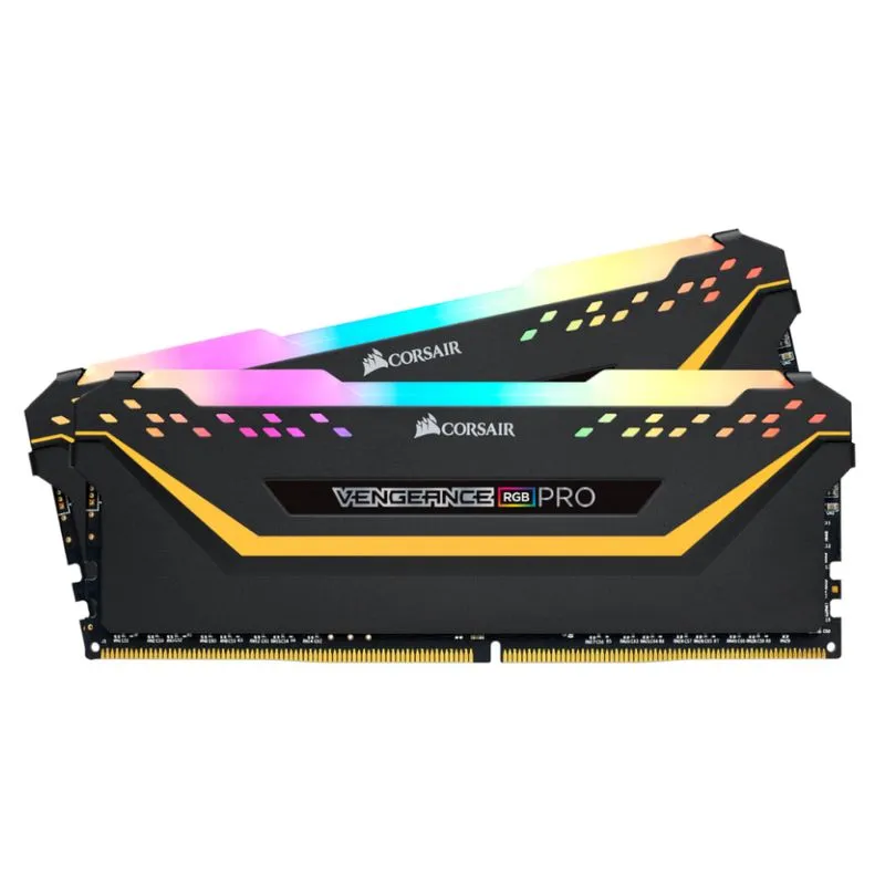 Memória DDR4 - 16GB (2x 8GB) / 3.200MHz - Corsair Vengeance RGB Pro Black - CMW16GX4M2C3200C16-TUF