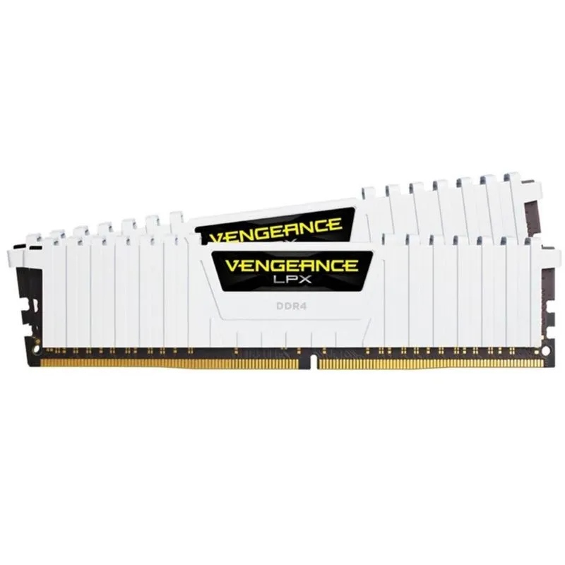 Memória DDR4 - 16GB (2x 8GB) / 3.000MHz - Corsair Vengeance LPX White - CMK16GX4M2B3000C15W