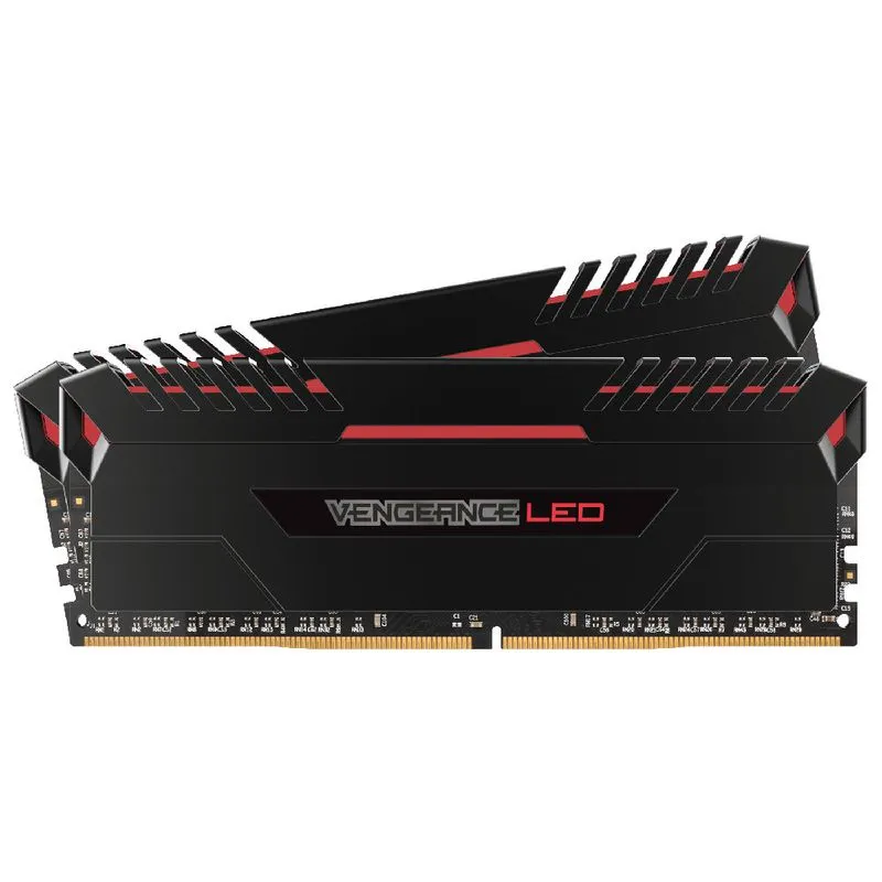 Memória DDR4 - 16GB (2x 8GB) / 3.200MHz - Corsair Vengeance LED Red - CMU16GX4M2C3200C16R