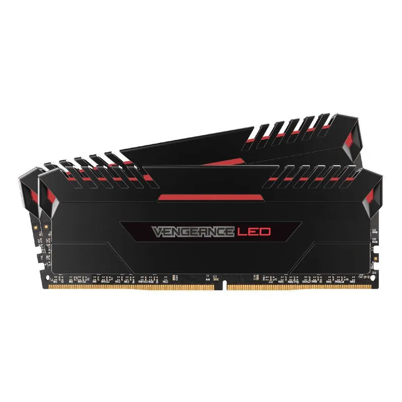 Memória DDR4 - 32GB (2x 16GB) / 2.666MHz - Corsair Vengeance LED Red - CMU32GX4M2A2666C16R