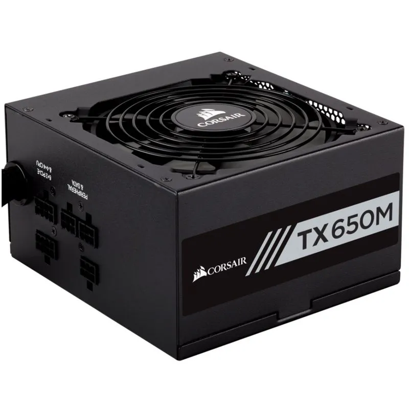 Fonte ATX - 650W - Corsair TX650M Semi-Modular - 80 Plus Gold - Preta - CP-9020132-WW