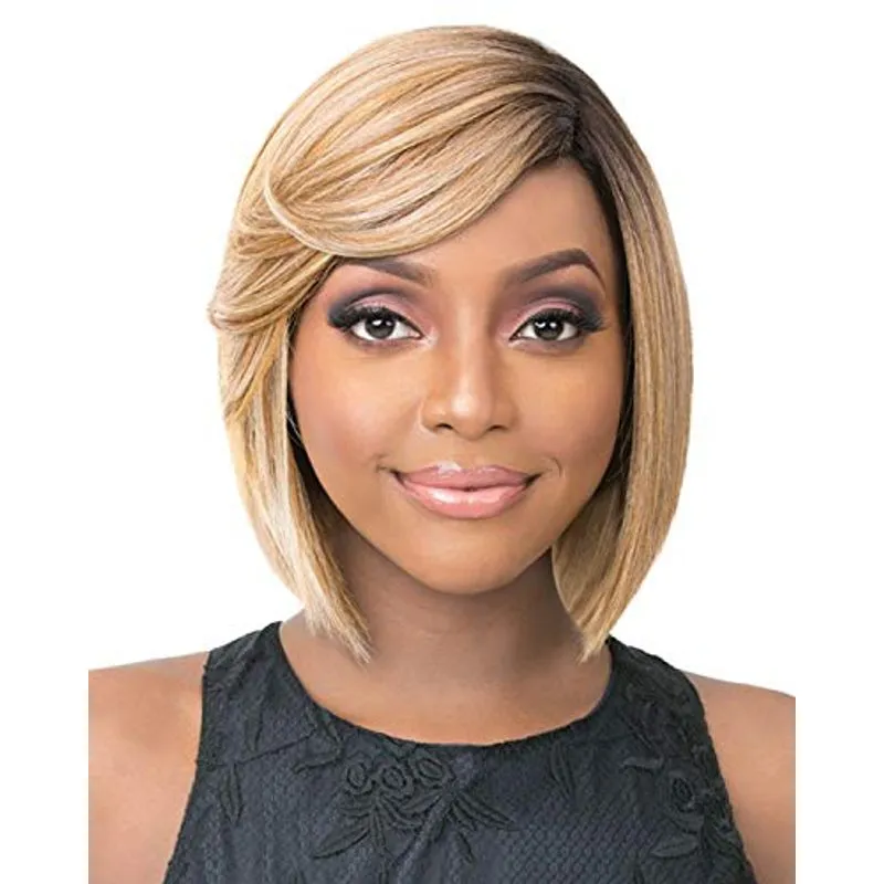 É Uma Peruca Annalise Synthetic Full Wig Blu Curto E Reto