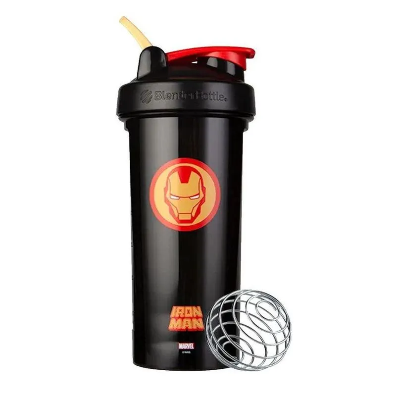 Coqueteleira Blender Bottle Pro Series Marvel Homem De Ferro 28oz/828ml Cor Preto