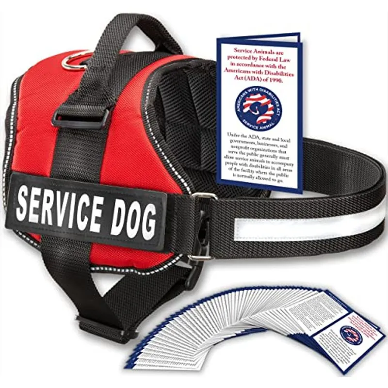 Service Dog Vest Com Correias E Alças De Gancho E Loop - O Arreio Está Disponível Em 8 Tamanhos De Xxxs A Xxl - Service Dog Harness Featu