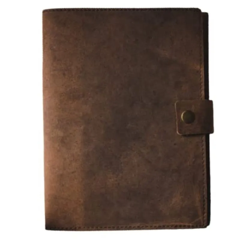 Diário de Couro Recarregável Capa Premium Forrada A5 para Notebook 200 Páginas de Redação Governada Slot para Titular de Cartão Diários encadernados em couro para homens e mulheres, Melhor Diário de V