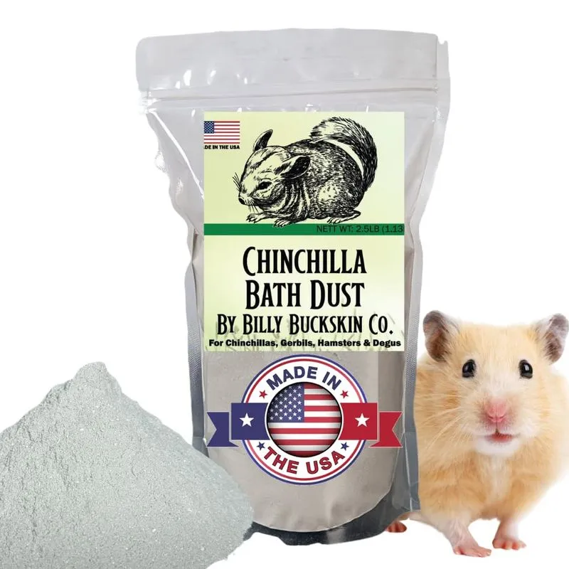 Bolsa De 1,13 Kg Para Chinchila Bath Dust Billy Buckskin Totalmente Natural