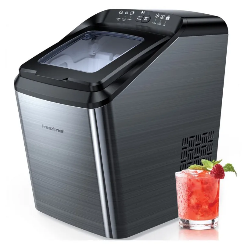 Maquina De Gelo Ate 14 Kg Em 24h Portatil, 130w, 110v, Freezimer, Preto
