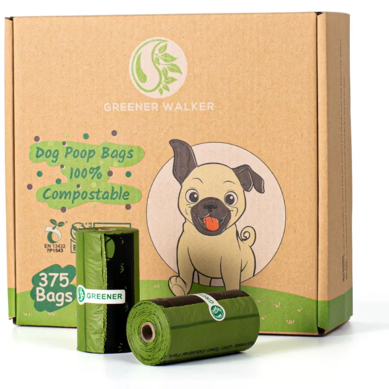 Sacos De Cocô Compostáveis Greener Walker Para Resíduos De Cães 450 Sacos