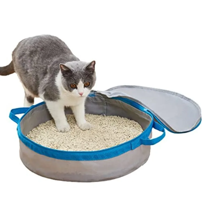Caixa de areia PortaPotty do Sr. Peanut para gatinhos viajantes