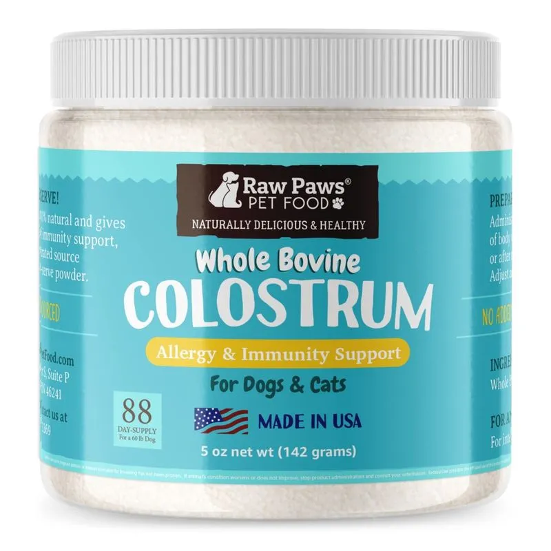 Suplemento de colostro bovino para animais de estimação Raw Paws para cães e gatos