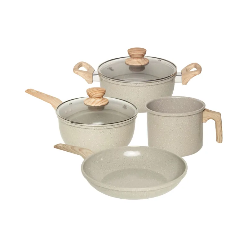 Conjunto Panelas 4 Peças Cerâmica Cinza Dust Oster