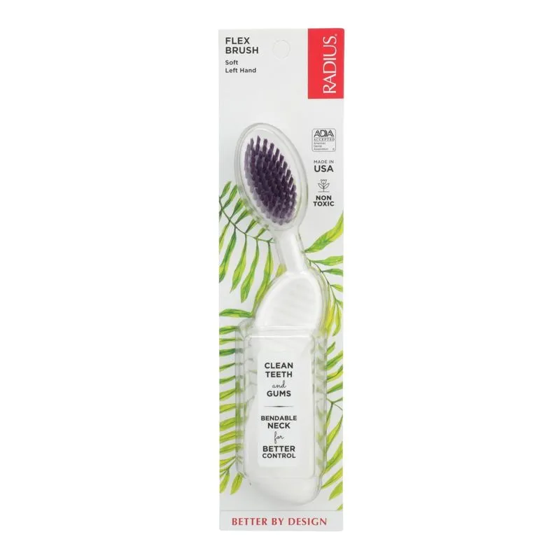 Escova De Dentes Radius Scuba Soft Com Cerdas 100% Vegetais X6