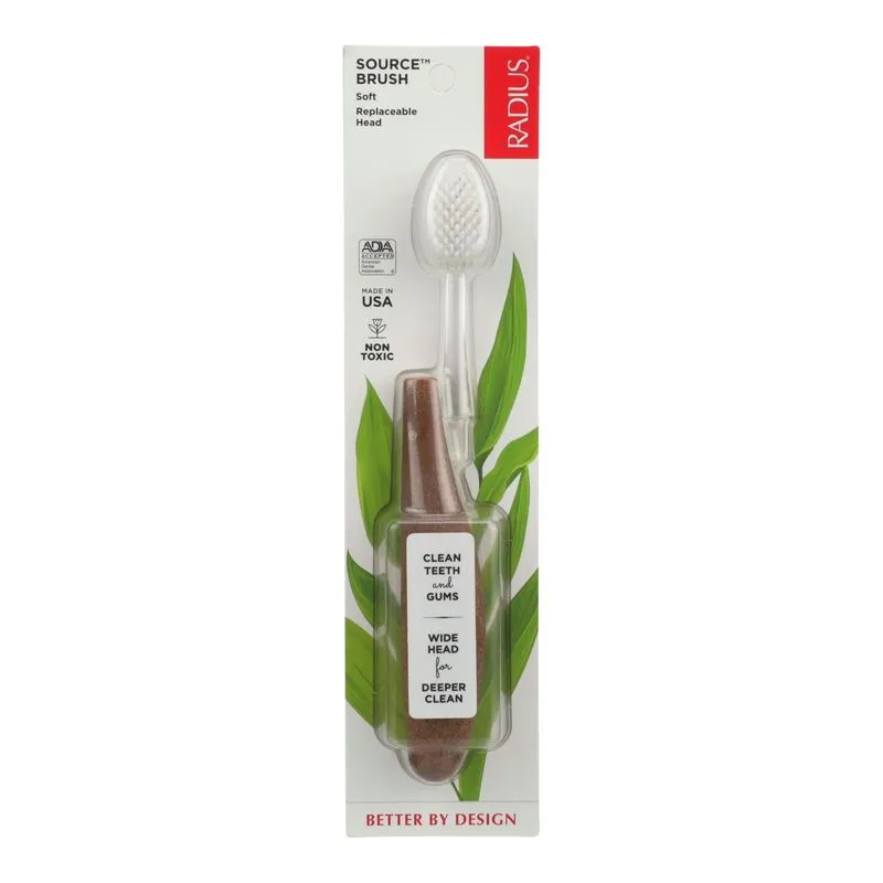 Escova De Dentes Radius Source Soft Com Cabeça De Substituição X6