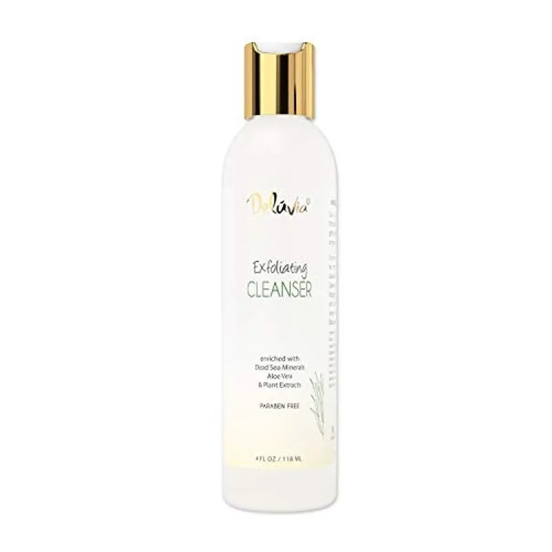 Esfoliante Limpador Facial De Sal Do Mar Morto Com Aloe Vera Orgânica, Água Rosa, Vitamina C, Avelã Bruxa, Extrato De Chá Verde. Lavagem