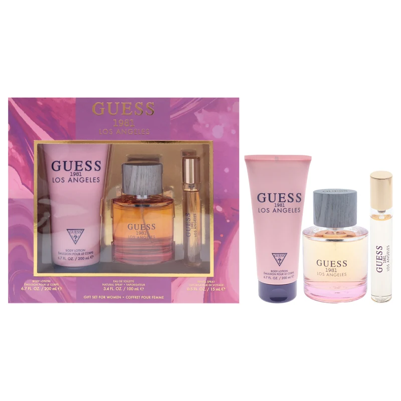Guess Guess 1981 Los Angeles by Guess for Women - 3 Pc Gift Set 3.4oz EDT Spray, 0.5oz EDT Spray, 6.7oz Body Lotion 3 Pc Gift Set