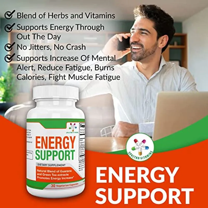 Spectra Vitaminas Natural Energy Support 30 Cápsulas - Guar