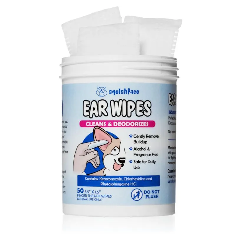 Toalhetes Para Alívio De Orelhas Para Cães, Bainha De Dedo Individual Squishface