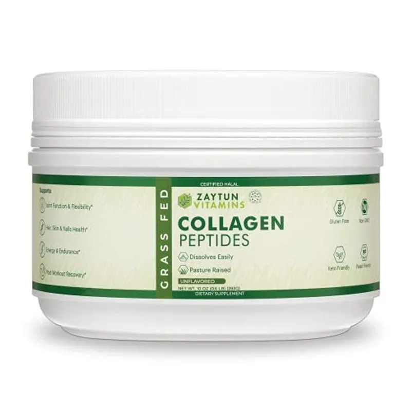 Zaytun Halal Collagen Peptides Pó, Hidrolisado Tipo I &amp;