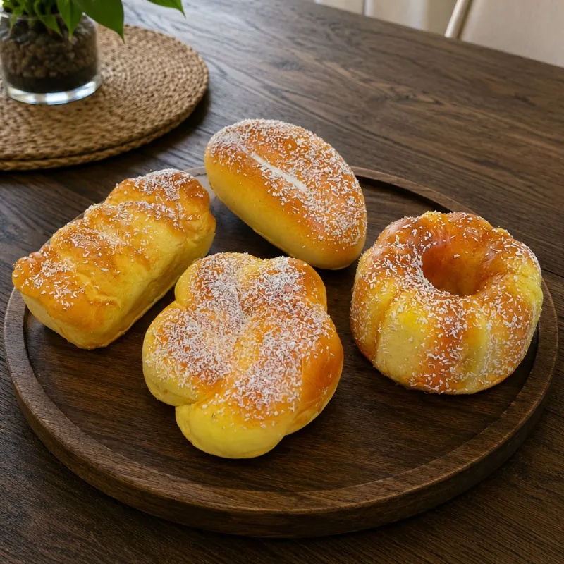 Pães Doce Artificial Decoração Padaria Lanchonete Kit 4pçs