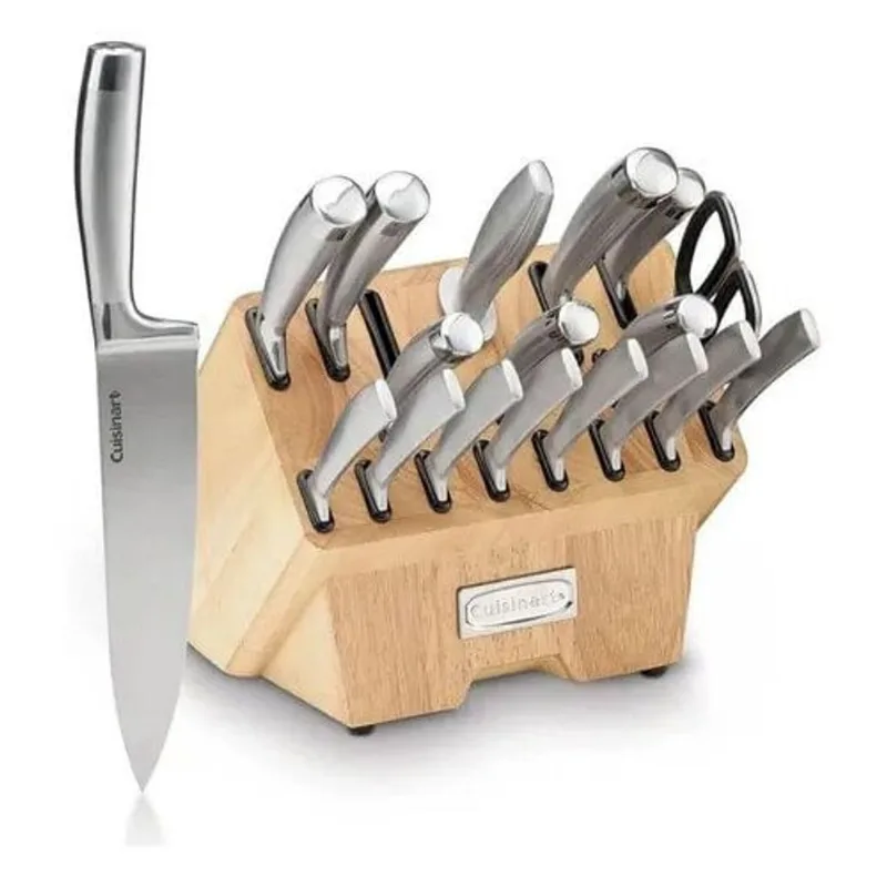 Conjunto De Facas Inox Cuisinart 19 Peças Com Bloco Madeira