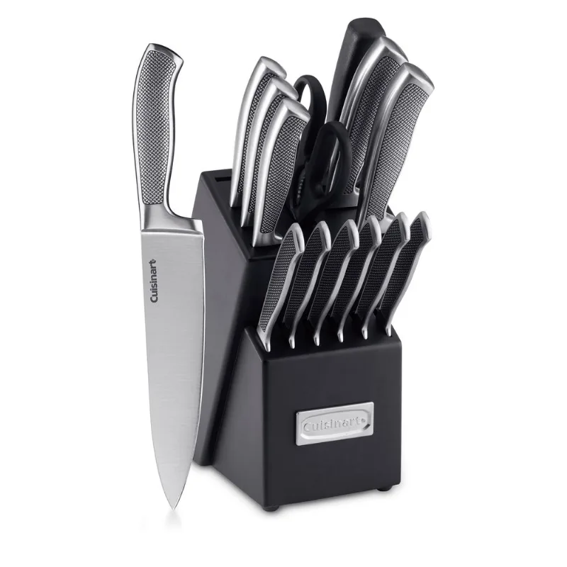 Conjunto De Facas Aço Inoxidavel Cuisinart 15 Peças C/ Bloco