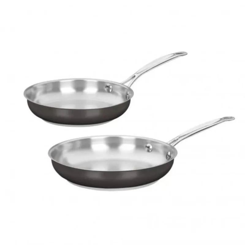 CONJUNTO CUISINART FRIGIDEIRA 2 PEÇAS 20 E 25CM EM AÇO INOX BSC722-810