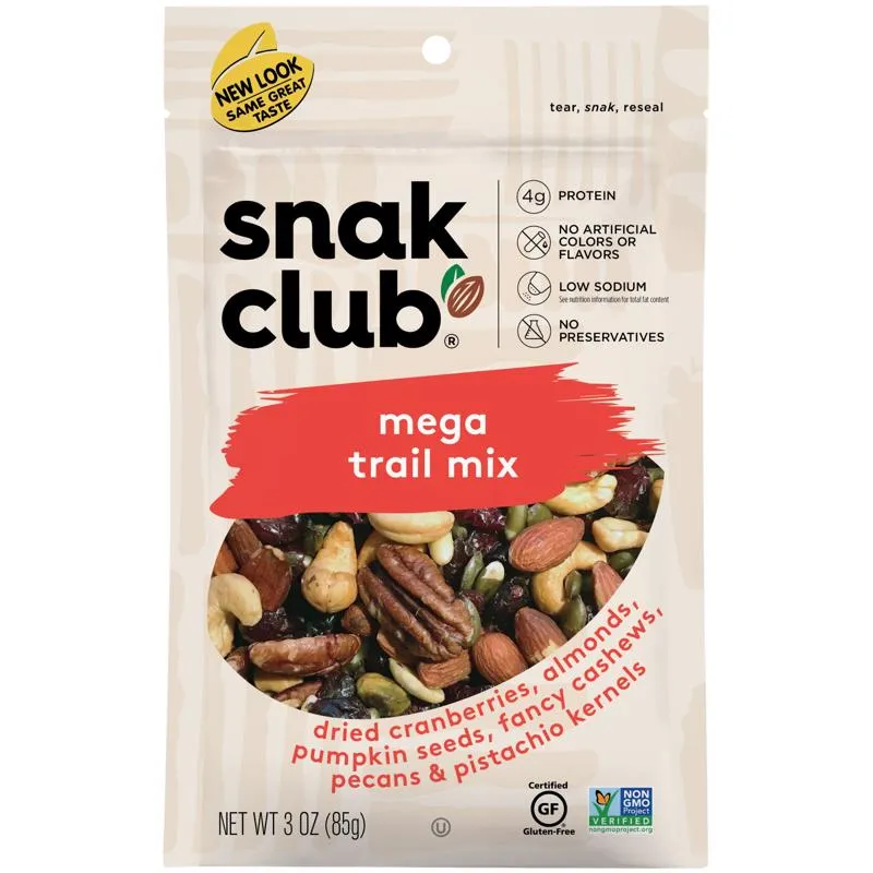Trail Mix Snak Club Mega 90ml Ensacado, Pacote Com 6 Onças
